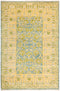 Eclectic, 4x6 Yellow Wool Area Rug - 4' 1" x 6' 2"