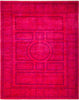 Vibrance, 8x10 Pink Wool Area Rug - 8' 0" x 9' 10"