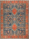 Serapi, 9x12 Blue Wool Area Rug - 8' 10" x 11' 9"