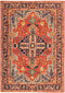 Serapi, 5x8 Red Wool Area Rug - 5' 1" x 7' 1"