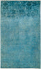 Vibrance, 6x9 Blue Wool Area Rug - 6' 1" x 10' 2"