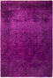 Vibrance, 6x9 Purple Wool Area Rug - 6' 1" x 8' 10"