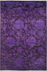 Vibrance, 6x9 Purple Wool Area Rug - 6' 0" x 9' 4"