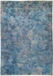 Vibrance, 6x9 Blue Wool Area Rug - 6' 3" x 8' 8"