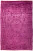 Vibrance, 6x9 Purple Wool Area Rug - 6' 1" x 9' 3"