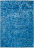 Vibrance, 6x9 Blue Wool Area Rug - 6' 2" x 8' 9"