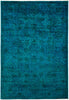 Vibrance, 5x8 Blue Wool Area Rug - 5' 1" x 7' 6"