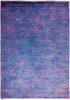 Vibrance, 4x6 Purple Wool Area Rug - 4' 4" x 5' 10"
