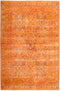 Vibrance, 4x6 Orange Wool Area Rug - 4' 3" x 6' 4"