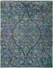 Suzani, 8x10 Purple Wool Area Rug - 8' 0" x 10' 3"
