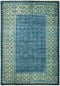 Eclectic, 6x9 Green Wool Area Rug - 6' 1" x 8' 8"