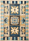 Eclectic, 4x6 Blue Wool Area Rug - 4' 2" x 5' 10"