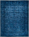 Vibrance, 9x12 Blue Wool Area Rug - 8' 10" x 11' 8"