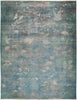 Vibrance, 9x12 Blue Wool Area Rug - 8' 10" x 11' 7"