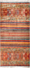 Tribal, 5x8 Red Wool Area Rug - 5' 9" x 7' 10"