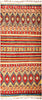 Tribal, 5x8 Red Wool Area Rug - 5' 2" x 6' 10"