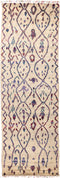 Tullu, Beige Wool Runner Rug - 4' 3" x 12' 3"