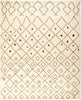Moroccan, 8x10 Beige Wool Area Rug - 8' 0" x 9' 10"