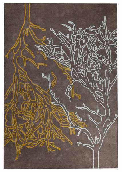 MAT Orange 10WVT Vines Area Rug