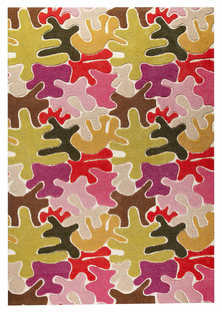 MAT Orange 6WT Jigsaw Area Rug