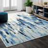 Abani Porto PRT140B Contemporary Blue and Beige Abstract Area Rug