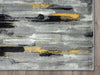 Abani Porto PRT140C Contemporary Grey and Yellow Abstract Area Rug