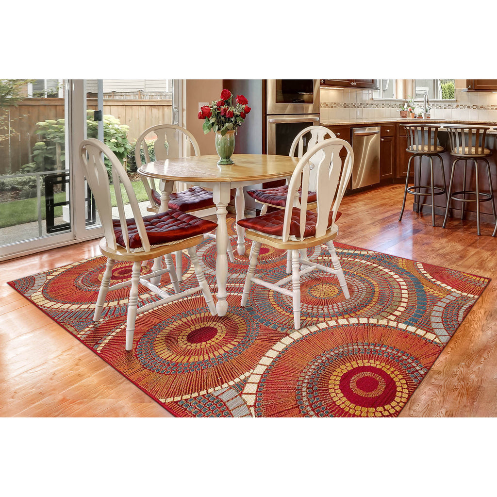 Trans Ocean Marina Circles Area Rug