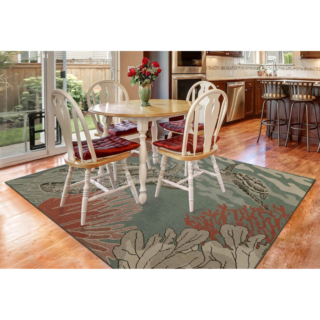 Trans Ocean Riviera Seaturtles Area Rug