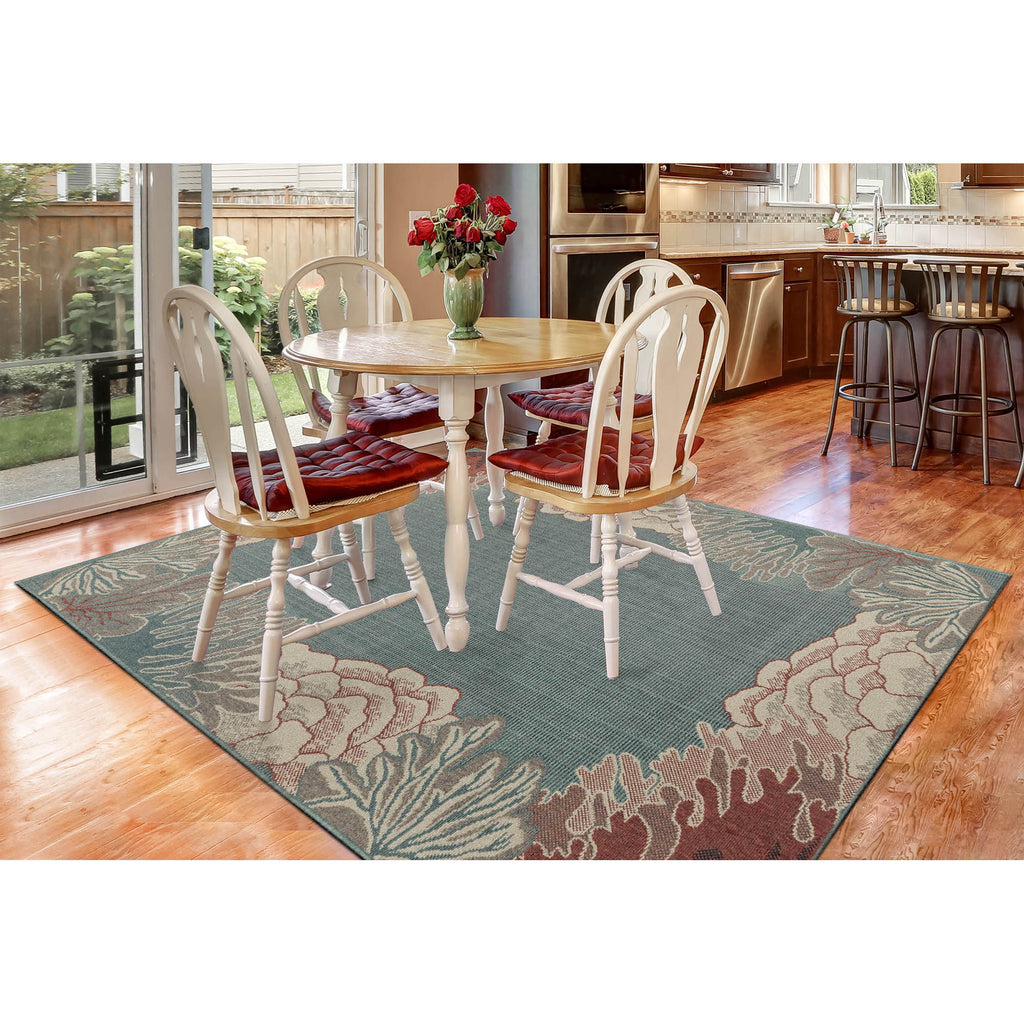 Trans Ocean Riviera Reef Border Area Rug