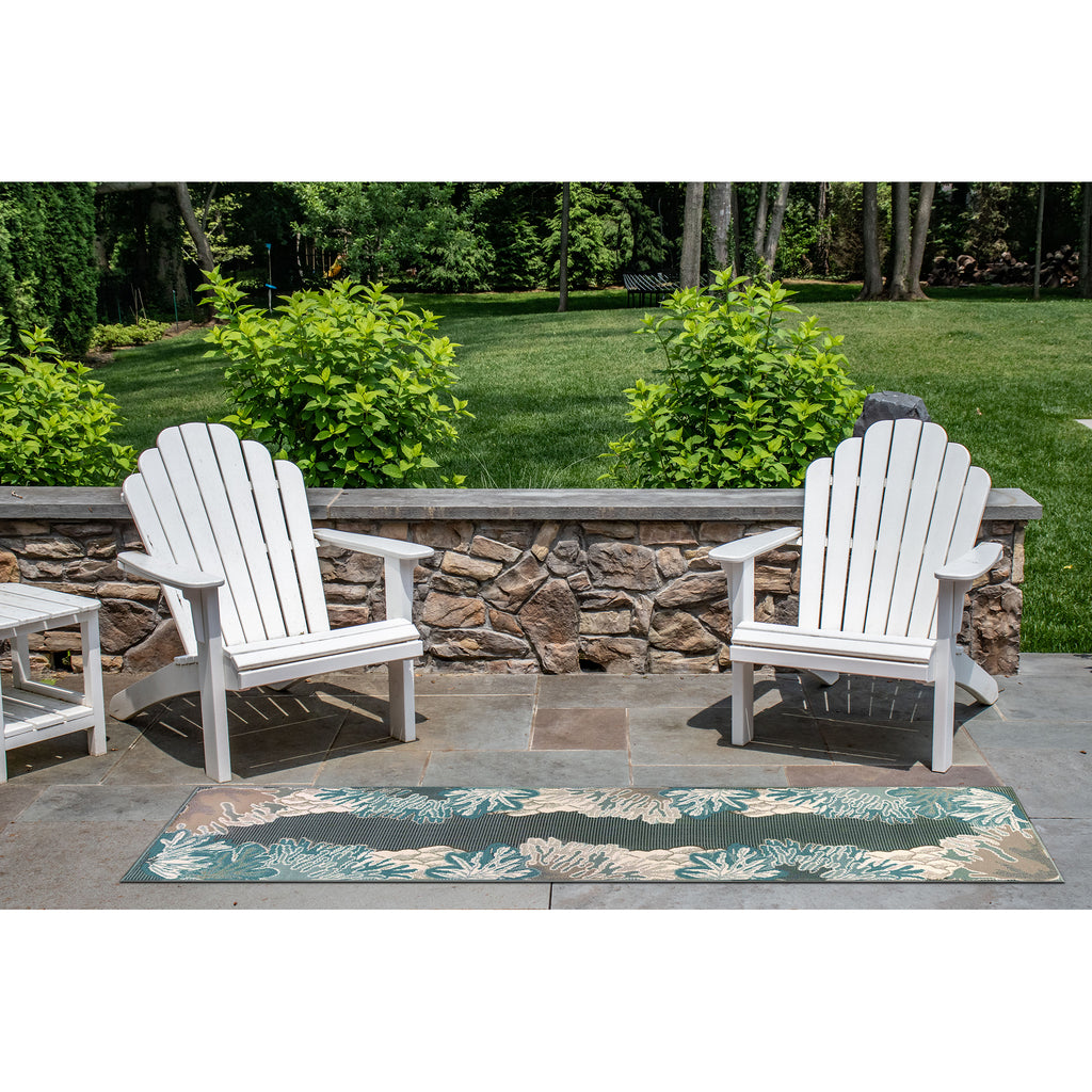 Trans Ocean Riviera Reef Border Area Rug