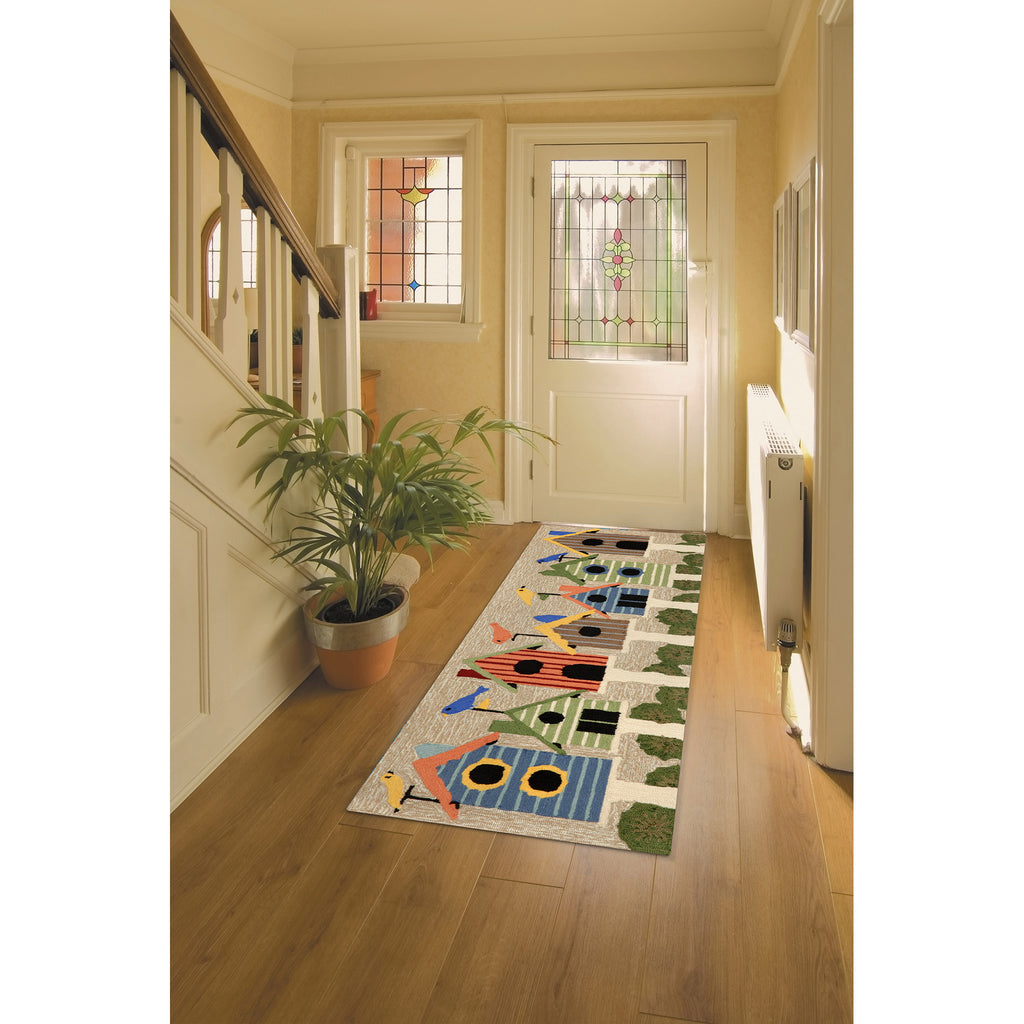 Trans Ocean Frontporch Birdhouses Area Rug