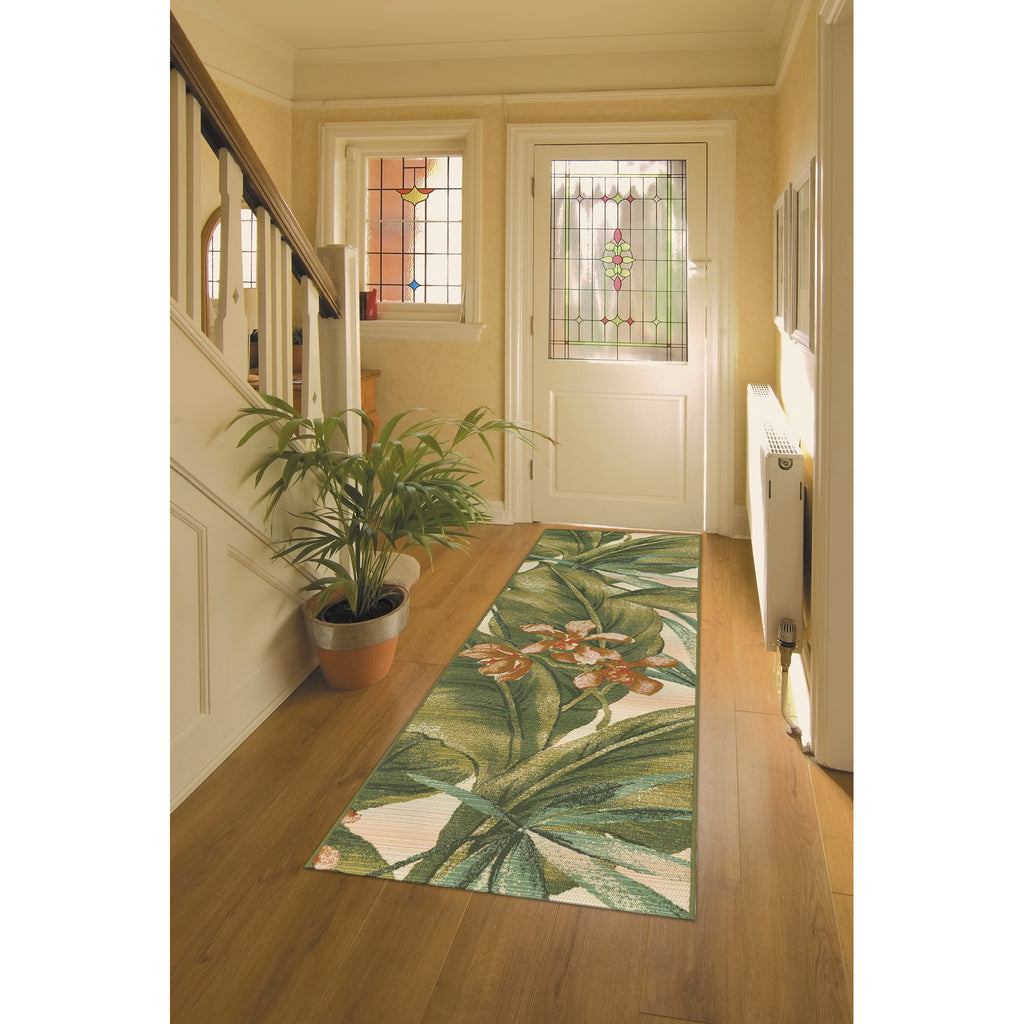 Trans Ocean Marina Tropical Leaf Area Rug