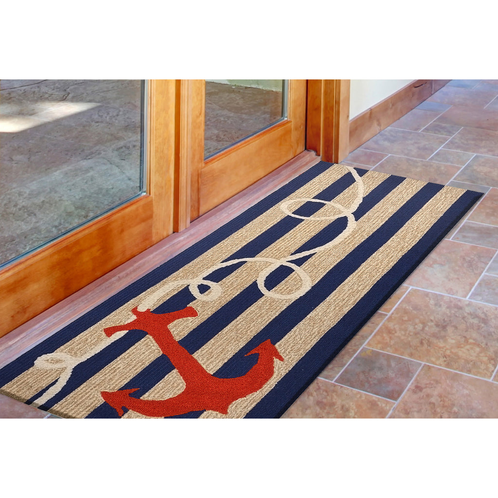 Trans Ocean Frontporch Anchor Area Rug