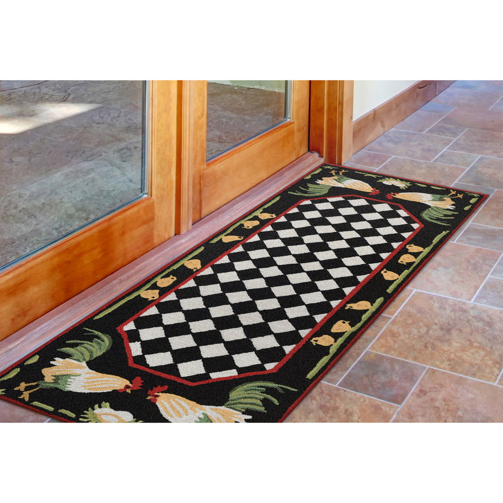 Trans Ocean Frontporch Rooster Area Rug