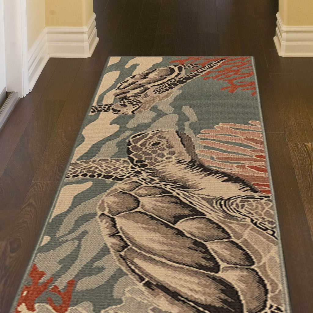 Trans Ocean Riviera Seaturtles Area Rug