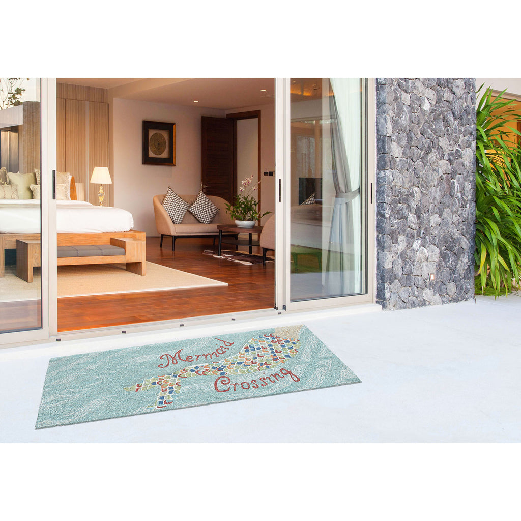 Trans Ocean Frontporch Mermaid Crossing Area Rug