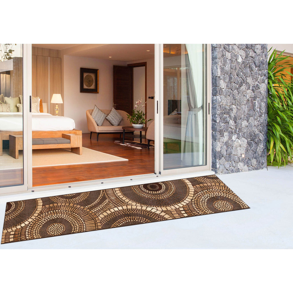 Trans Ocean Marina Circles Area Rug