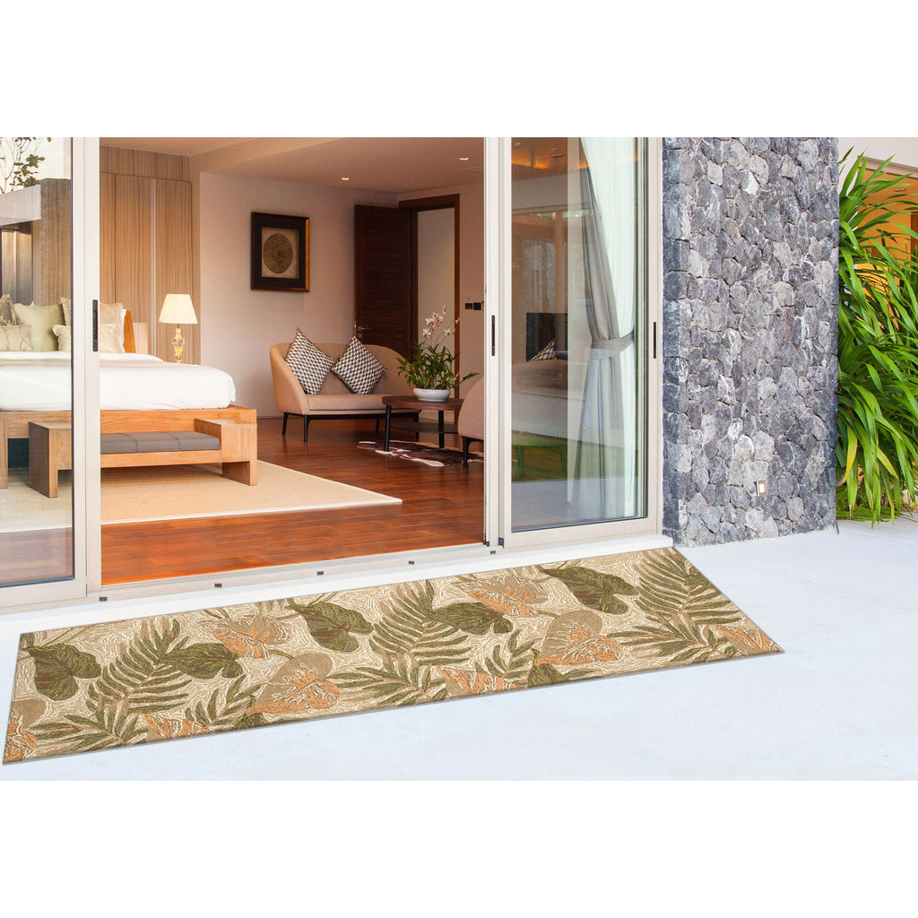 Trans Ocean Ravella Tropical Leaf Area Rug