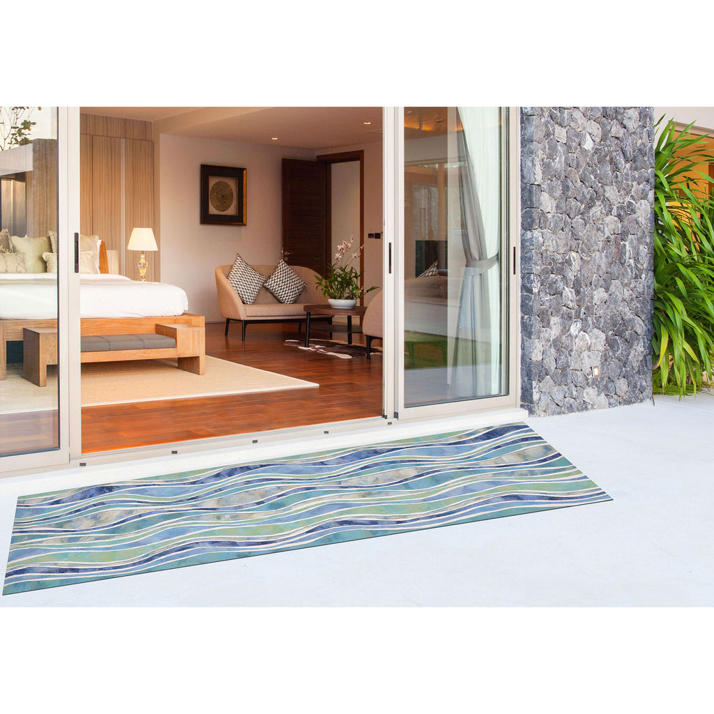 Trans Ocean Visions III Wave Area Rug