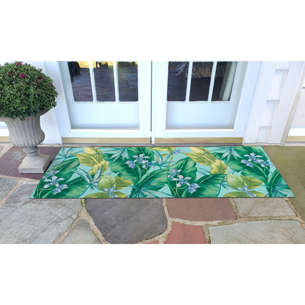 Trans Ocean Illusions Tropical Leaf Area Rug