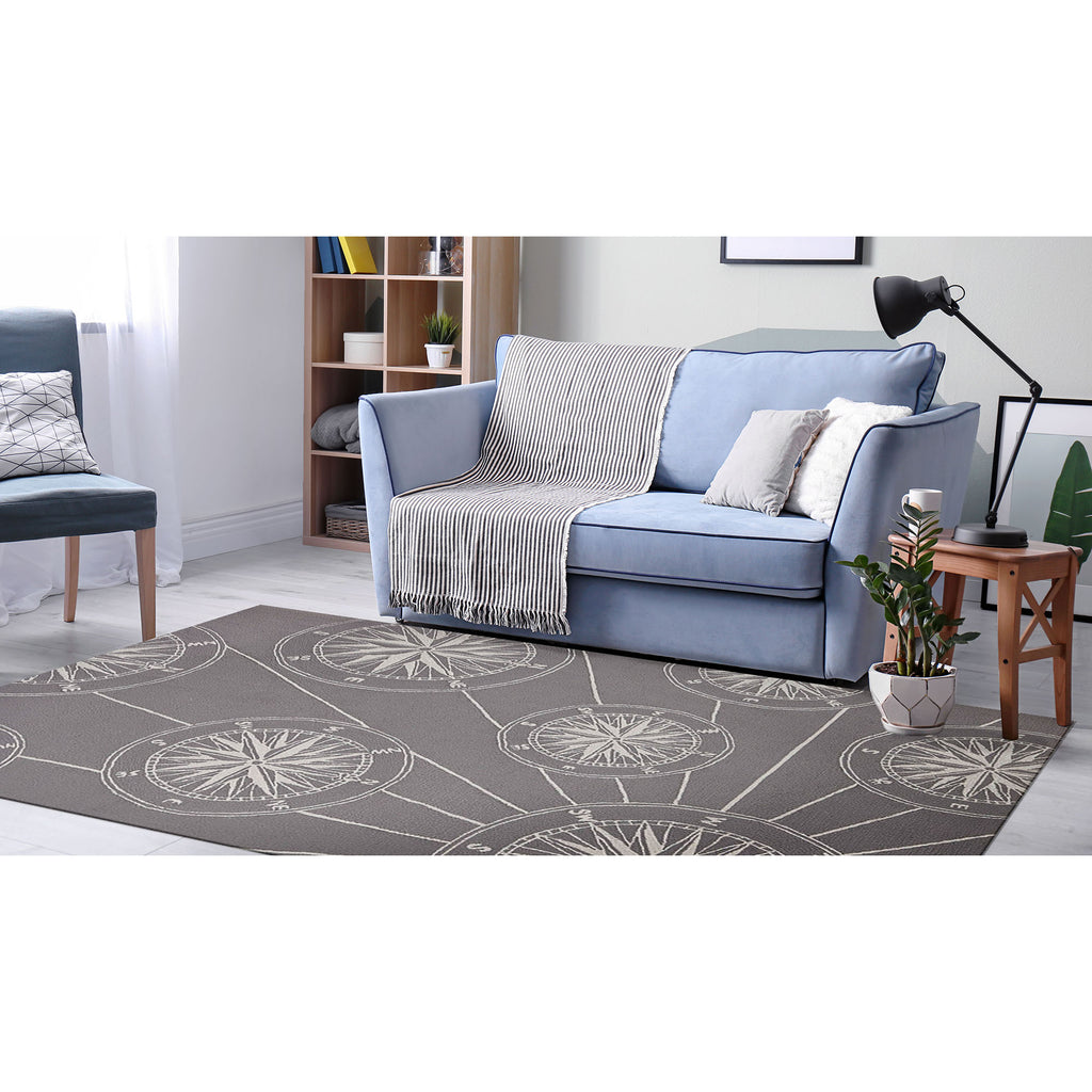 Trans Ocean Frontporch Compass Area Rug