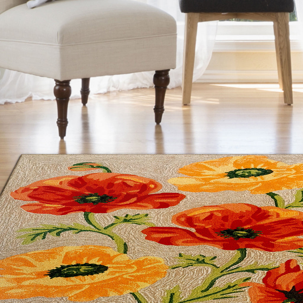 Trans Ocean Ravella Icelandic Poppies Area Rug