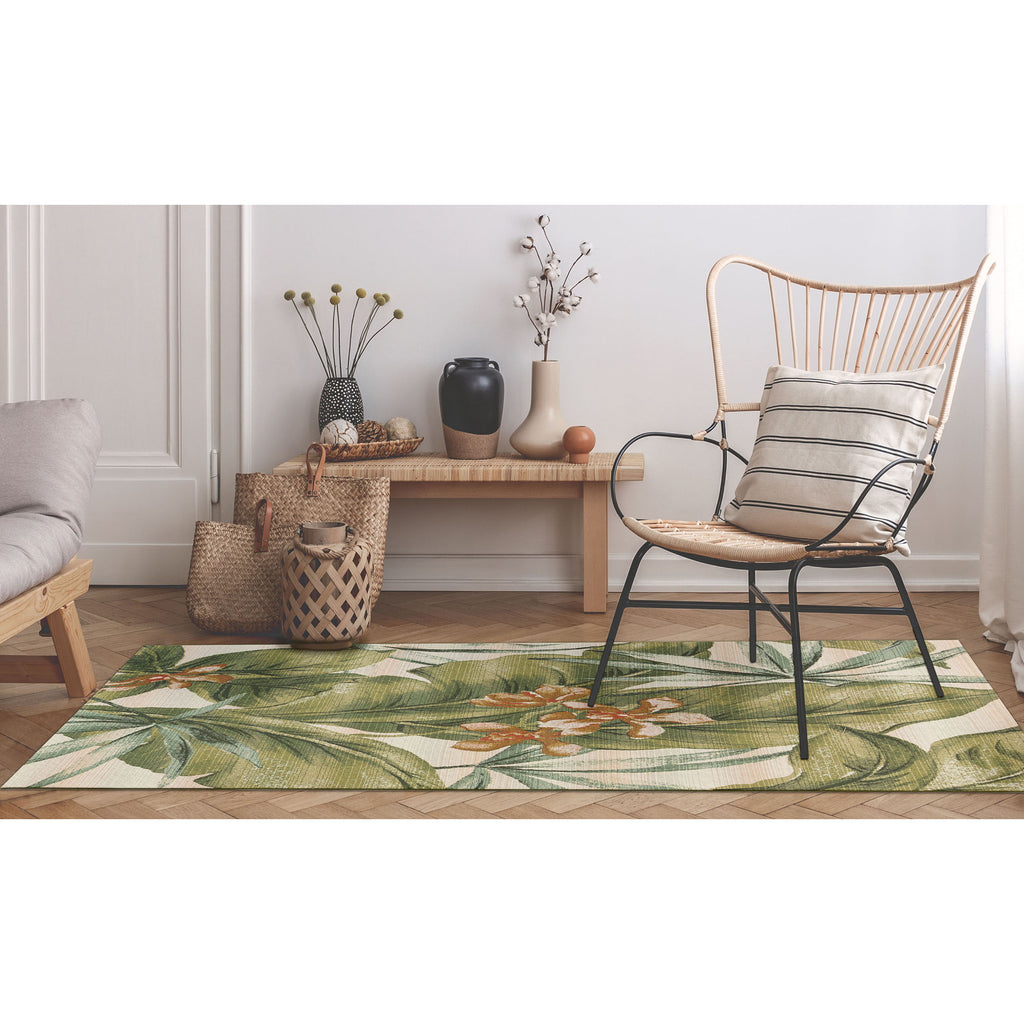 Trans Ocean Marina Tropical Leaf Area Rug