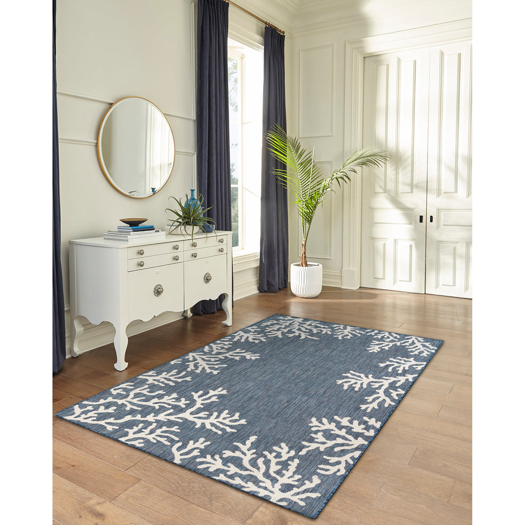 Trans Ocean Carmel Coral Border Area Rug