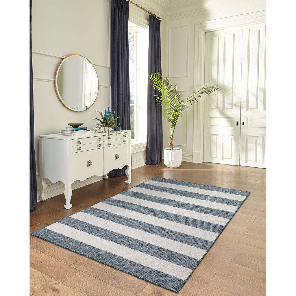 Trans Ocean Carmel Rugby Stripe Area Rug