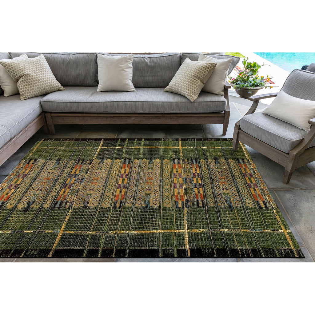 Trans Ocean Marina Tribal Stripe Area Rug