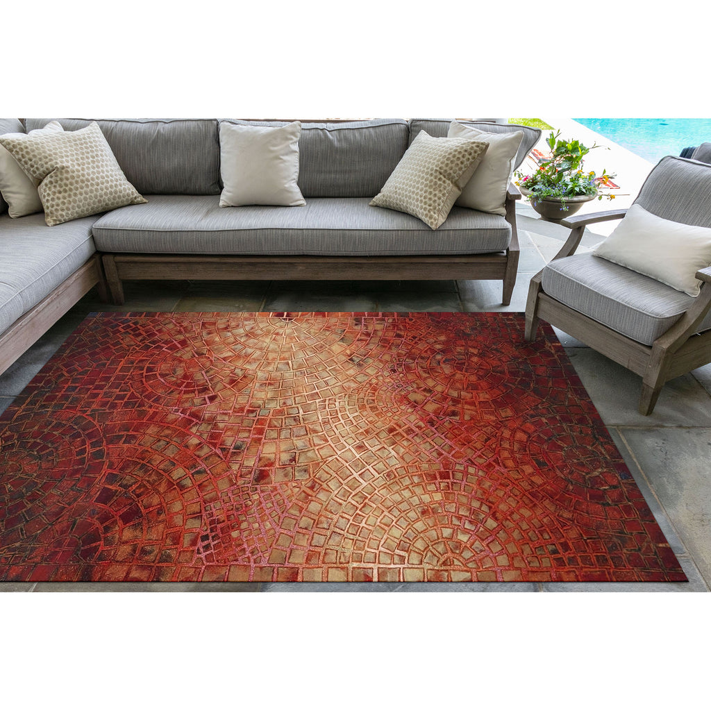 Trans Ocean Visions V Arch Tile Area Rug