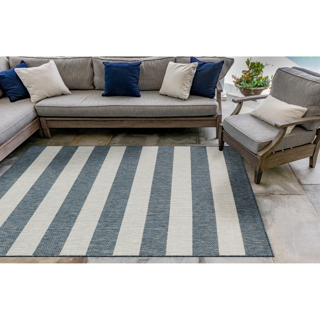 Trans Ocean Carmel Rugby Stripe Area Rug