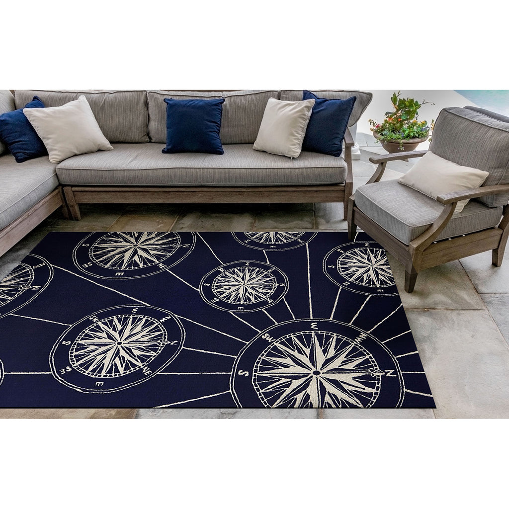 Trans Ocean Frontporch Compass Area Rug