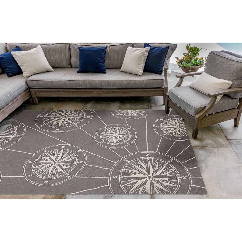 Trans Ocean Frontporch Compass Area Rug